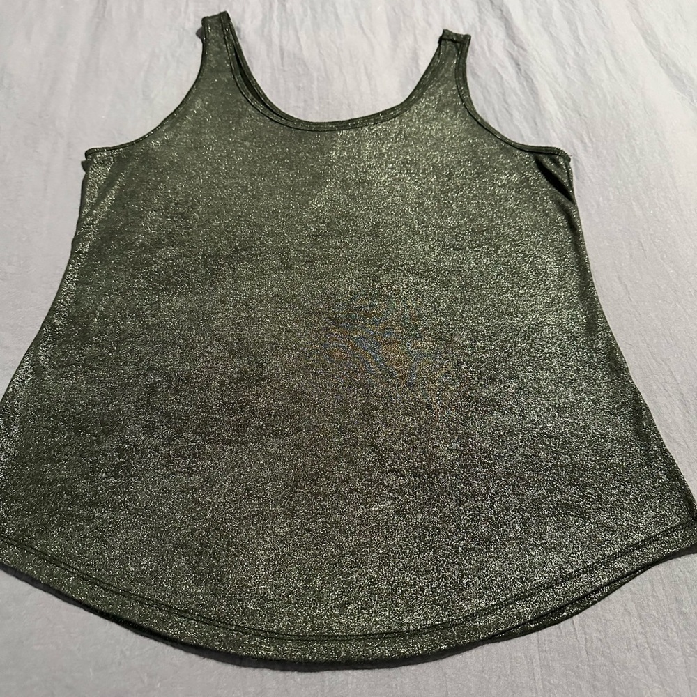 Women’s Maurice’s Black Shimmery Tank Top L - NWT